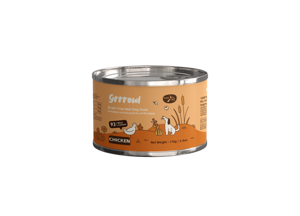 Grrrowl Grain Free Wet Food for Dogs 170g – Chicken - Click Image to Close
